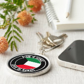 Kuwait Round Emblem Sleutelhanger (Zijkant)