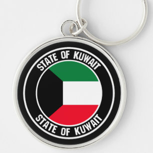 Kuwait Round Emblem Sleutelhanger
