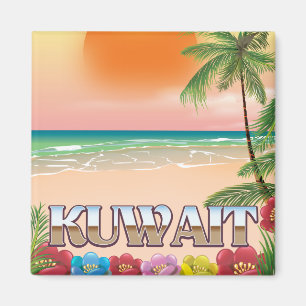 Kuwait strand reisposter magneet