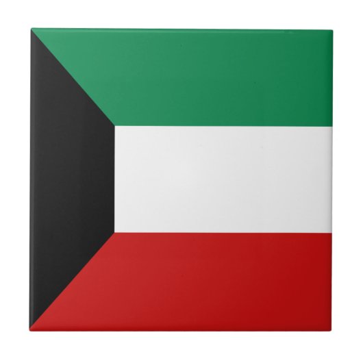 Kuwait Vlag Keramische Tegels Tegeltje (Voorkant)