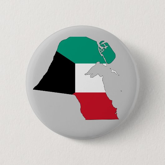Kuwait Vlagkaart Ronde Button 5,7 Cm (Voorkant)