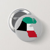 Kuwait Vlagkaart Ronde Button 5,7 Cm (Voorkant /achterkant)