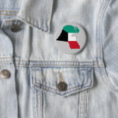 Kuwait Vlagkaart Ronde Button 5,7 Cm (In situ)