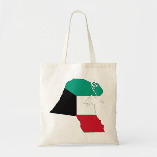 Kuwait Vlagkaart Tote Bag