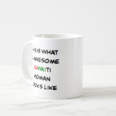Kuwaitse vrouw, geweldig koffiemok (Voorkant links)