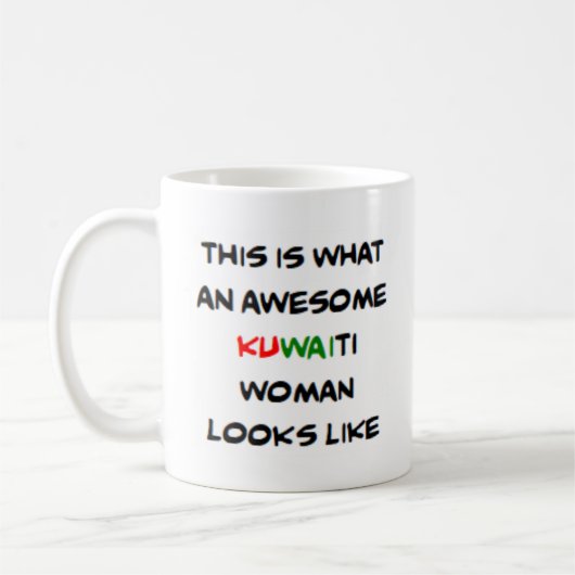 Kuwaitse vrouw, geweldig koffiemok (Links)