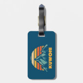 Kuwohi North Carolina Tennessee Retro Turquoise Bagagelabel (Achterkant verticaal)