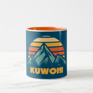 Kuwohi North Carolina Tennessee Retro Turquoise Tweekleurige Koffiemok