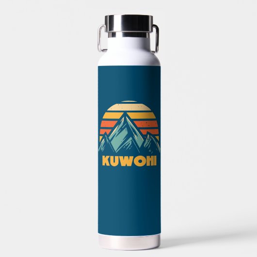 Kuwohi North Carolina Tennessee Retro Turquoise Waterfles (Voorkant)