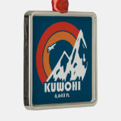 Kuwohi North Carolina Tennessee Sun Eagle Metalen Ornament (Rechts)