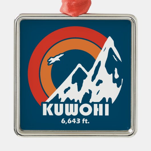 Kuwohi North Carolina Tennessee Sun Eagle Metalen Ornament (Voorkant)