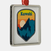 Kuwohi North Carolina Tennessee Sunrise Metalen Ornament (Rechts)