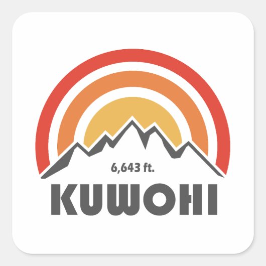Kuwohi North Carolina, Tennessee Vierkante Sticker (Voorkant)