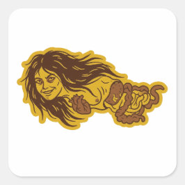 Kuyang Vierkante Sticker