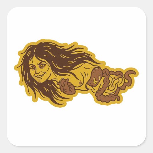 Kuyang Vierkante Sticker (Voorkant)