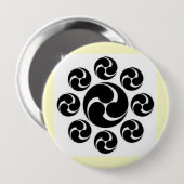 Kuyo Tomoe, Japan Ronde Button 4,0 Cm (Voorkant /achterkant)