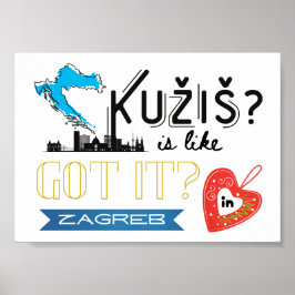 Kužiš? Zagreb Kroatië Poster