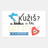 Kužiš? Zagreb Kroatië Rechthoekige Sticker (Voorkant)