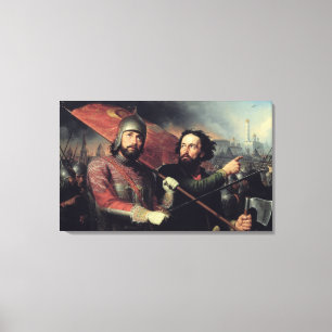Kuzma Minin & Dmitry Pozharsky Canvas Afdruk