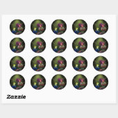 Kuzoura en Crayfish Girl Ronde Sticker (Vel)