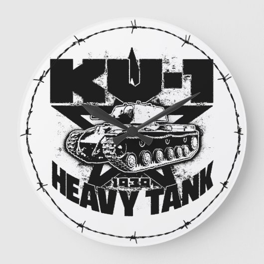 KV-1 grote klok acrylwandklok (Voorkant)