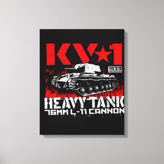 KV-1 zware sovjettank Canvas Afdruk (Voorkant)