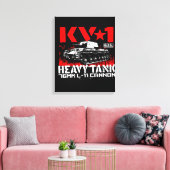 KV-1 zware sovjettank Canvas Afdruk (Insitu (Woonkamer))