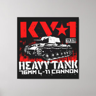 KV-1 zware sovjettank Canvas Afdruk