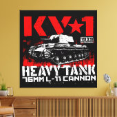 KV-1 zware sovjettank Canvas Afdruk (Insitu (Woonkamer))