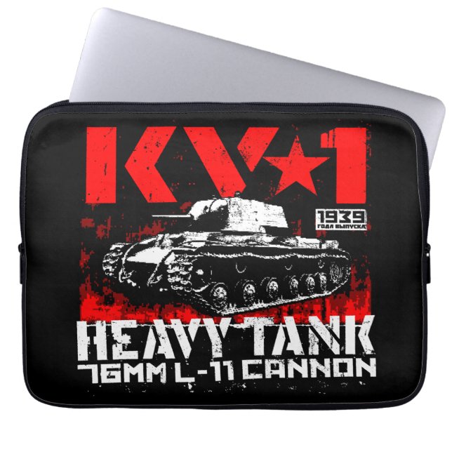 KV-1 zware sovjettank Laptop Sleeve (Voorkant)