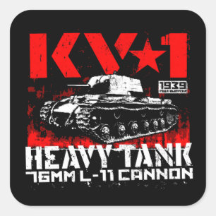 KV-1 zware sovjettank Vierkante Sticker