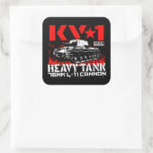 KV-1 zware sovjettank Vierkante Sticker (Tas)