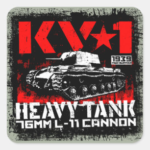 KV-1 zware sovjettank Vierkante Sticker