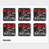 KV-2 zware sovjettank Vierkante Sticker (Vel)