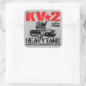 KV-2 zware sovjettank Vierkante Sticker (Tas)
