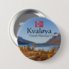 Kvaloya eiland Noorwegen Ronde Button 7,6 Cm