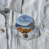 Kvaloya eiland Noorwegen Ronde Button 7,6 Cm (In situ)