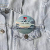 Kvaloya eiland Noorwegen Ronde Button 7,6 Cm (In situ)