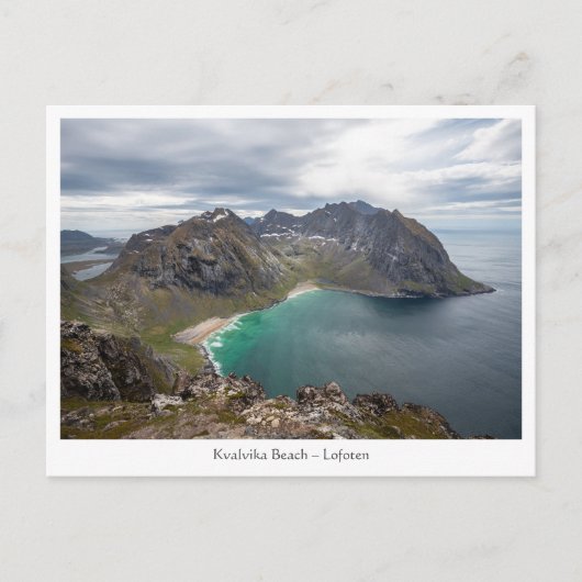 Kvalvika Beach Lofoten Briefkaart (Voorkant)
