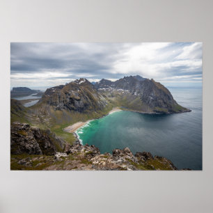 Kvalvika Lofoten Noorwegen Poster