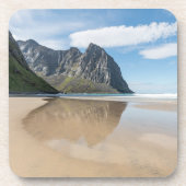 Kvalvika Lofoten Norway Bier Onderzetter (Voorkant)