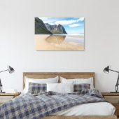 Kvalvika Lofoten Norway Canvas Afdruk (Insitu (Slaapkamer))
