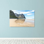 Kvalvika Lofoten Norway Canvas Afdruk (Insitu (Houten vloer))