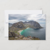 Kvalvika Lofoten Norway Kaart (Voorkant)