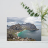 Kvalvika Lofoten Norway Kaart (Staand voorkant)