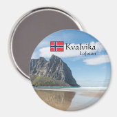 Kvalvika Lofoten Norway Magneet (Voorkant / Achterkant)