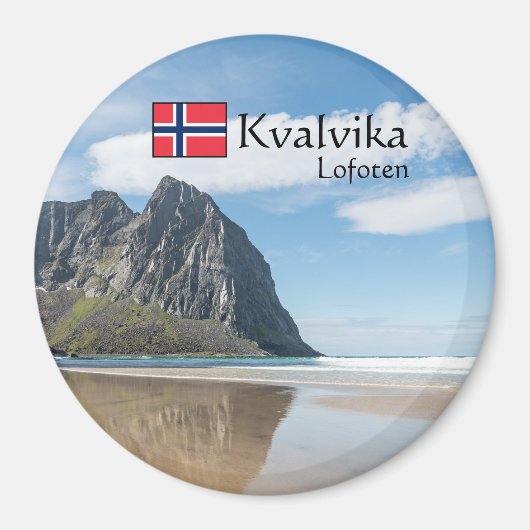 Kvalvika Lofoten Norway Magneet (Voorkant)