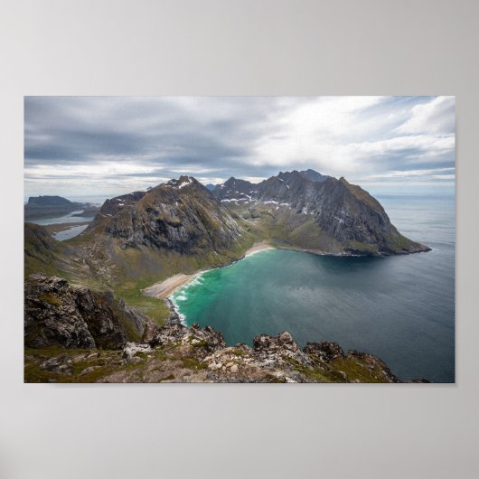 Kvalvika Lofoten Norway Poster (Voorkant)
