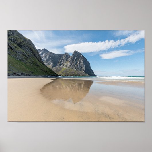 Kvalvika Lofoten Norway Poster (Voorkant)