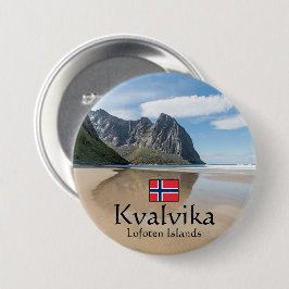 Kvalvika Lofoten Norway Ronde Button 7,6 Cm
